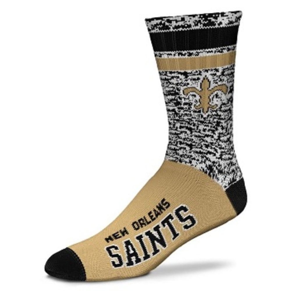 🆕🏈 NEW ORLEANS SAINTS RETRO DEUCE CREW SOCKS - MEN - NFL